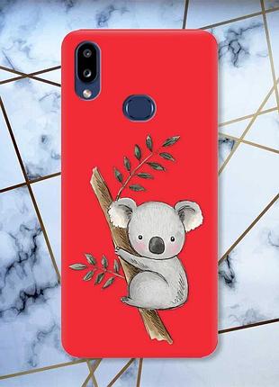 Матовий чохол з червоними боками на samsung galaxy а10ѕ a107 :: коала принт 132
