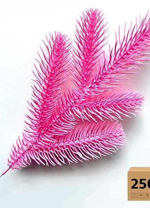 Ветка хвойная литая lux marshmallow pink розовая 33 см | тм hvoya (250 шт.)