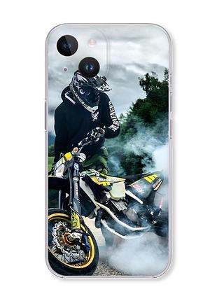 Чохол із захистом камери на iphone 14 :: мото драйв (принт 68)