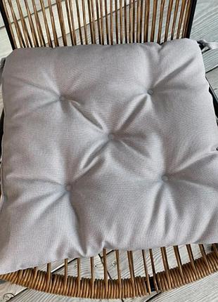 Подушка на стілець (38х38х5 см) decorator sawana. цвет світло-сірий