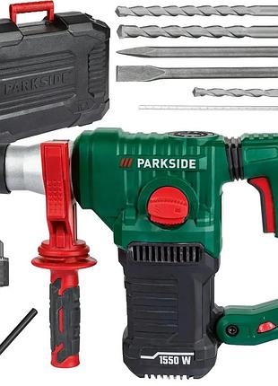 Перфоратор parkside pbh 1550 c1 sds-plus ударная дрель 1550 вт с долотом и набором сверл германия