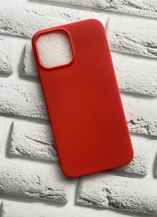 Силіконовий матовий чохол для apple iphone 13 pro max червоний