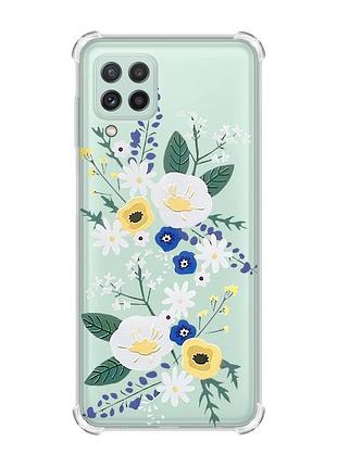 Чехол с утолщёнными углами на samsung galaxy a22 5g / a22s 5g :: цветы. акварель (принт 271)