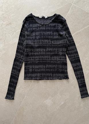 Реглан / лонгслів в рубчик h&m 2
