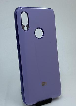 Силіконовий глянцевий чохол з логотипом для xiaomi redmi 7 бузковий
