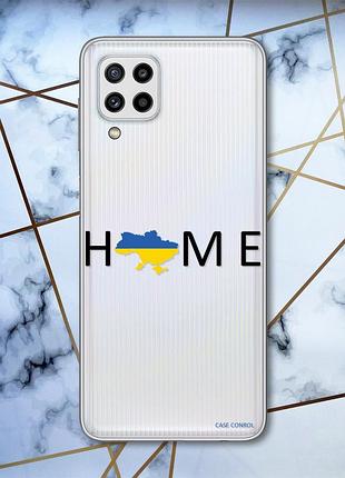 Прозрачный чехол на samsung galaxy m32 / m22 / a22 4g дом украина (патриотический принт 72)