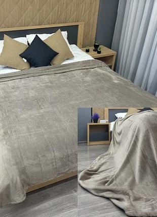 Покривало на ліжко, диван із велсофту (150х210 см) decorator wellsoft, сірий 180, 210