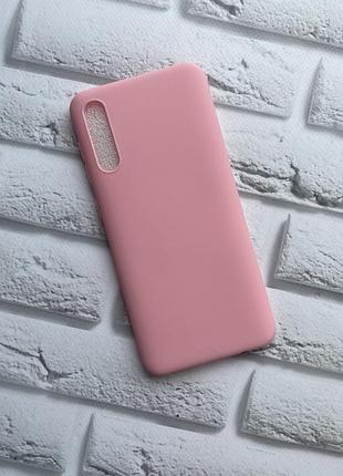 Силіконовий матовий чохол для samsung galaxy а50 (2019) а505 рожевий