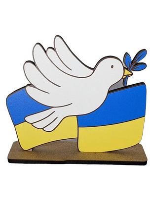 Статуэтка патриотическая голубь победы (из дерева) (с украинской символикой)