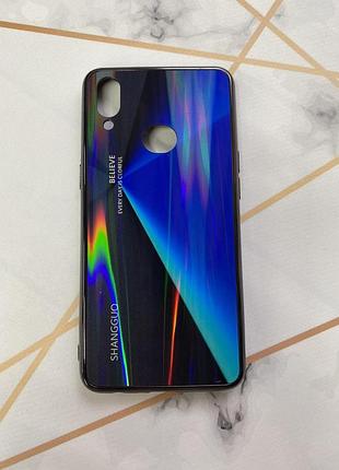 Защитный глянцевый чехол gradient для samsung galaxy а10s / a107 синий