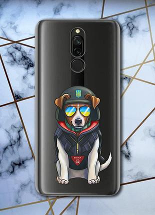 Прозрачный чехол на xiaomi redmi 8 :: пёс патрон (принт 4)