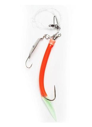 Морской монтаж fladen rubber mac red lumi tail rig 12/0 (17-6880)