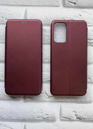 Чехол-книжка на samsung galaxy a72 (a725) бордовый