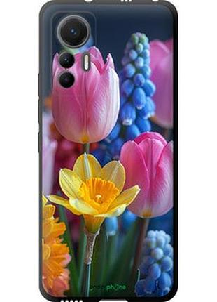 Чехол на xiaomi 12 lite весенние цветы "6058b-2579-2448"