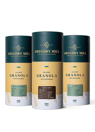 Вкусный набор nuts’ gregory box almond, nuts’ trio, pistachio & mint, 1500 г