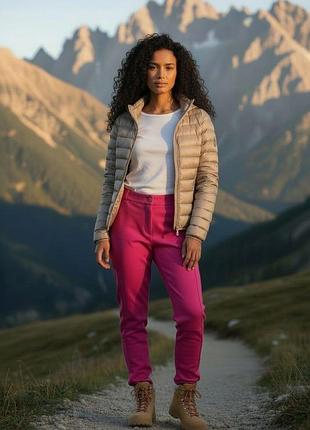 Женские лыжные брюки threadbare ski розовые, утепленные, флис, s–m (uk14)