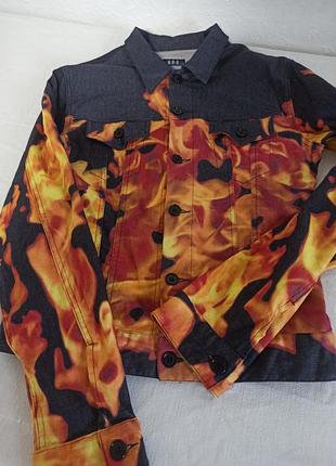 Легкий жакет с огнем n-o-2flame print (@10)