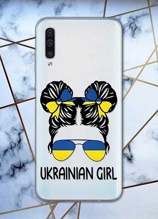 Прозрачный чехол на samsung galaxy a50 (2019) a505 :: украинская девушка (принт 113)