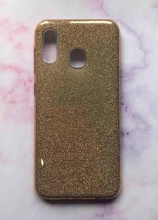Силиконовый чехол shine silicone case для samsung galaxy а30 (2019) а305 золотой