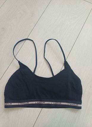 H&m-36р.-бавовняний бюстгальтер-топ