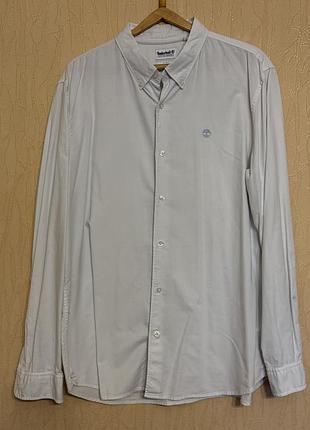 Чоловіча біла бавовняна сорочка timberland oxford slim fit