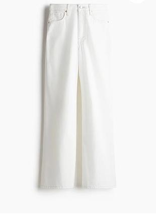 Білі джинси h&m mom slim fit high waist ankle jeans