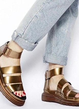 Dr. martens clarissa bronze  женские сандалии-босоножки