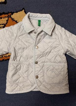Детская куртка лёгкая benetton р 9-12мес(74см)