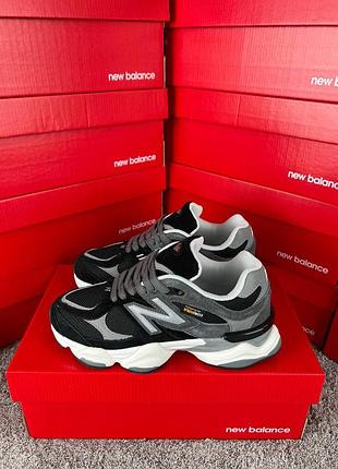 Женские кроссовки new balance 9060 black grey white акция