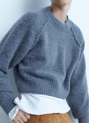 Бомбезна кроп кофта zara,p. s вміст вовни!