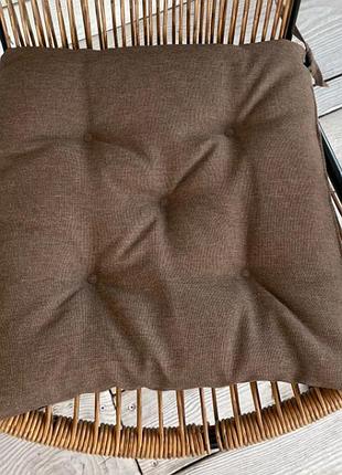 Подушка на стілець (38х38х5 см) decorator sawana. цвет світло-коричневий