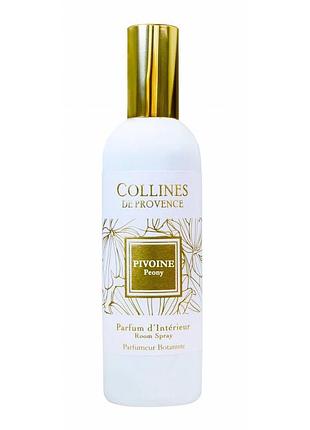 Спрей для дому collines de provence pivoine (півонія), аромат для інтер’єру, квітковий парфум, 100 мл, франція