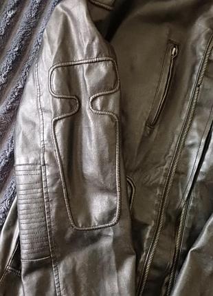 Куртка кожаная мужская в стиле biker / moto jacket