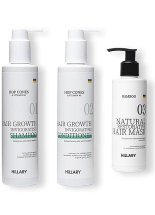 Набор hop cones & b5 hair growth invigorating + натуральная маска bamboo