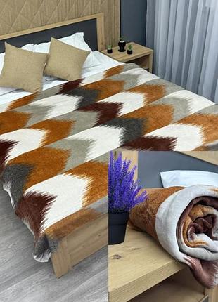Плед-покрывало велсофт с орнаментом (150х210см) decorator wellsoft ethnic modern. цвет разноцветный