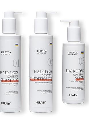 Комплекс против выпадения волос hillary serenoa & рр hair loss control