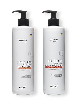Шампунь + кондиционер hillary serenoa & рр hair loss control, 500 мл