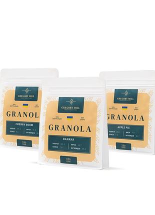 Вкусный набор fruity gregory set apple pie, banana & cherry boom, 750 г