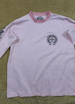 Лонгслів chrome hearts рожевий