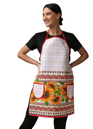 Фартук льняной хуторянка (75х55 см.) (кухонные фартуки)