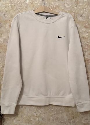 Свитшот на флисе белый nike