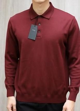 Тонкий джемпер з коміром marks & spencer xl, насичений бордо