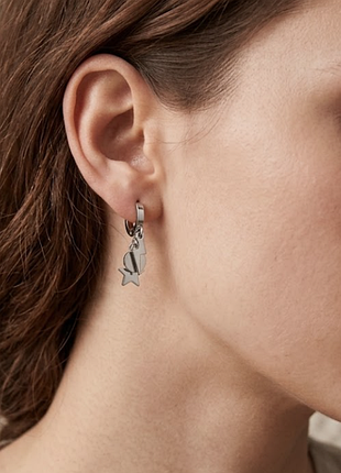 Серьги нержавеющая сталь stainless steel звезда молния