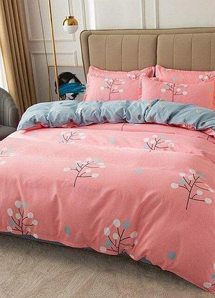 Комплект постільної білизни із полікоттону "свіжість", рожевий 1,5сп 70*70 (арт00981)