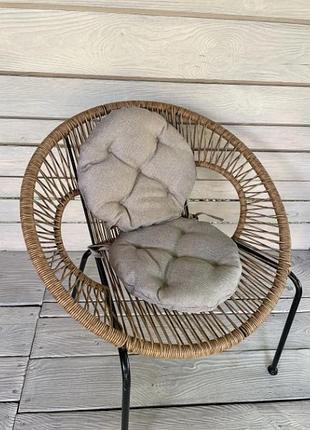 Подушка для стільців кругла (38x38х5 см) "decorator мальмо". колір бежевий