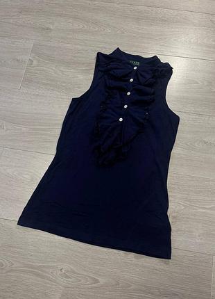 Женская майка с рюшками стильная polo ralph lauren