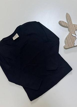 Дитячий лонгслів із довгим рукавом zara в розмірі 80-98 см у чорному кольорі 86