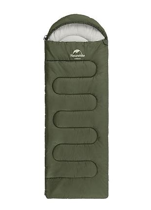 Спальний мішок naturehike y150l nh21msd08, лівий, темно-зелений