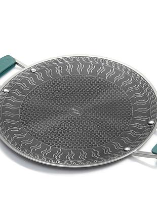 Сковорода з нержавіючої сталі з силіконовими ручками naturehike cnk2550cf011, 34 х 34 см