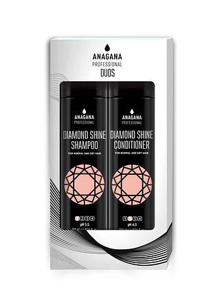 Набор "бриллиантовый блеск" для всех типов волос anagana professional diamond shine duos (shmp/250ml + cond/250ml)